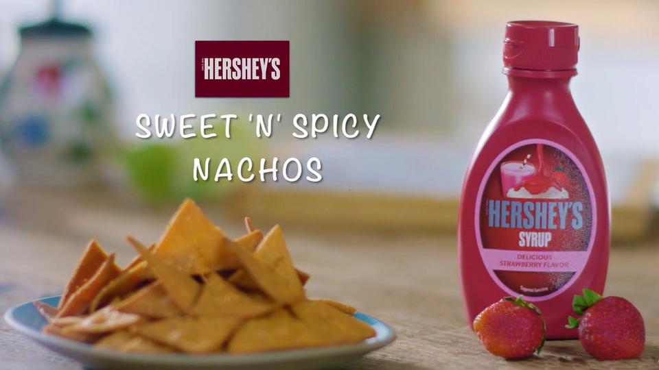 #AtHomeWithHersheys - Sweet and Spicy Nachos - Strawberry Flavor
